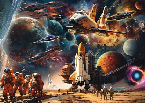 Schmidt Faszination Raumfahrt, Reise in ferne Galaxien - 1000 Teile
