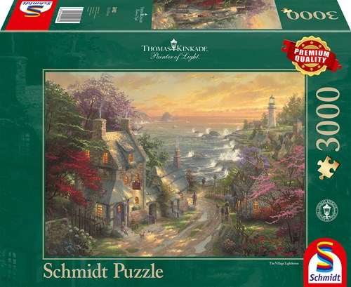 Schmidt Thomas Kinkade - Dörfchen am Leuchtturm - 3000 Teile-2