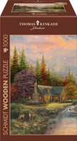 Schmidt Holzpuzzle Berglandschaft mit Bach 1000 Teile Puzzle-2