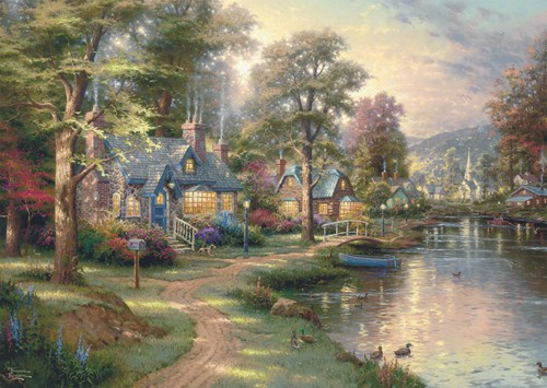 Schmidt Holzpuzzle - Dorf am See - 1000 Teile