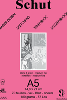 Schut Skizzenpapier A5 Zeichenblock 70 Blatt 180 g professionelles Papier