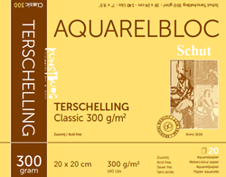 Schut Aquarellpapier Terschelling 20x20 cm 300g 20 Blatt Block
