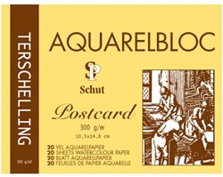 Schut Aquarellpapier Terschelling 10,5x14,8 cm 300g 20 Blatt Postkarte