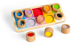 BigJigs sensorisches Spielzeug Holzbrett - Lernspielzeug für Kinder