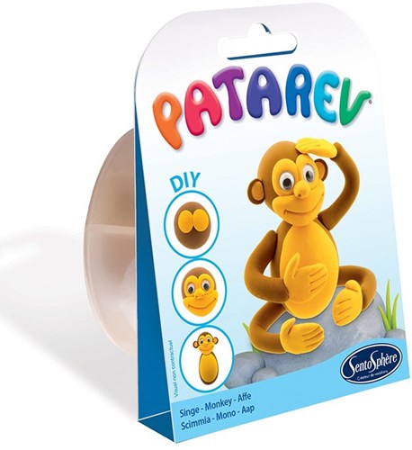 Sentosphère Knete Patarev Pocket Affe Bastelset - kreatives Spielzeugset