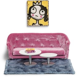 Lundby Puppenhaus Wohnzimmer Set rosa - Spielzimmer Möbel