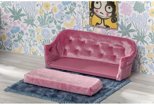 Lundby Puppenhaus Wohnzimmer Set rosa - Spielzimmer Möbel-3
