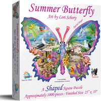 SunsOut Konturenpuzzle - Sommer Schmetterling - 1000 Teile-2