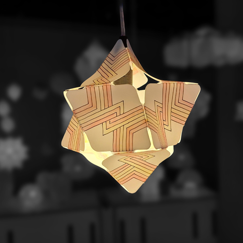 Sheedz Lampenschirm kreativ weiß geometrisches Design LED Dekoration