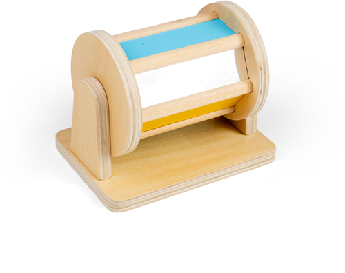 Bigjigs Toys Holz-Sensorik-Spinner mit Geräusch und Farbe für Kinder