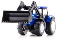 Siku Traktor New Holland Spielzeug mit Frontlader blau schwarz 1-87-2