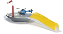 Siku Hubschrauberlandeplatz Spielzeug - Heli-Plattform mit Hubschrauber 1:87