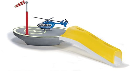 SIKU 5506, Hubschrauberlandeplatz inkl. Hubschrauber "Heli Taxi" in Größe 1:87, Kunststoff, Multicolor, Kompatibel mit Hubschraubern im Maßstab 1:50 und 1:87, Vielseitig einsetzbar