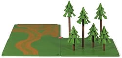 SIKU 5699, Feldwege und Wald, Kunststoff, Grün, Ideal für den Farmbereich