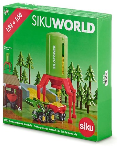 Siku Standsilo Spielzeug Bauernhof 1:32 Kunststoff grün-rot-3