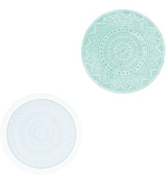 Jesmonite Silikonform Mandala Untersetzer 11x2 cm flexibel