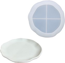 Jesmonite Silikonform Schale - kreative Bastelidee unregelmäßiger Kreis 20cm