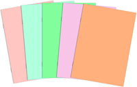 Silvine Skizzenbuch A4 Pastell Zeichenpapier 140g 10 Stück weiß multicolor