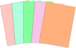Silvine Skizzenbuch Pastell A5 Hochformat 140gr 10 Stück weiß Kreativpapier