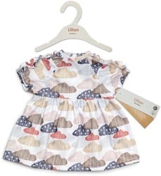 Skrallan Puppenkleidung Kleid mit Wolken (36-40cm)