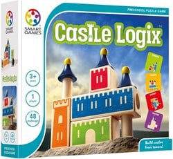 Smart Games Holz Castle Logix Puzzle Spiel - 48 Herausforderungen - räumliches Denken