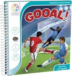 Smart Games magnetisches Reisespiel Gooal! mit 48 Fußball Herausforderungen