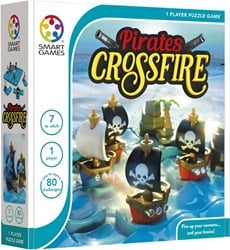 Smart Games Piratenspiel Pirates Crossfire - Logikspiel mit 80 Aufgaben