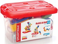 Smartmax magnetisches Konstruktionsspielzeug Build & Roll Kugelbahn 44-teilig