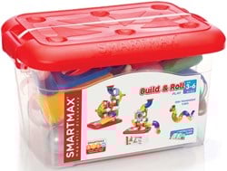 Smartmax magnetisches Konstruktionsspielzeug Build & Roll Kugelbahn 44-teilig