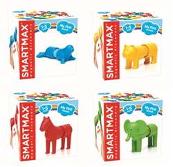 Smartmax magnetisches Spielzeug Meine ersten Tiere Mix - bunter Bauspaß