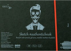 SMLT Skizzenalbum schwarzes Papier 24,5x17,6 cm 18 Blatt kreativ
