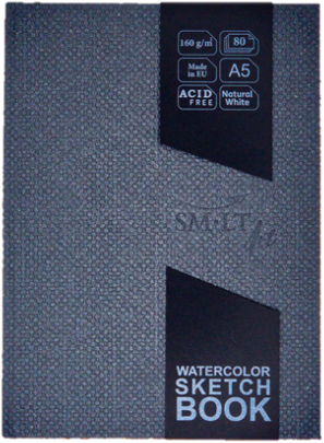 SMLT SMLT Hardcover Skizzenbuch Aquarell A5 160gr 80 Blatt