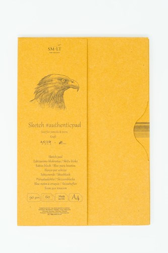 SMLT Papierblock Kraft A5 90gr 60 Blatt FSC nachhaltiger Skizzenblock