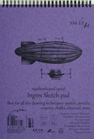 SMLT Ringbuch Zeichenblock A4 weißes Naturpapier 130gr 30 Blatt