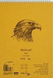 SMLT Skizzenblock Ringbuch Kraft A4 90gr 60 Blatt Zeichenpapier
