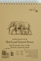 SMLT Skizzenbuch Ringbuch A4 braunes Papier 135gr 80 Blatt kreativ