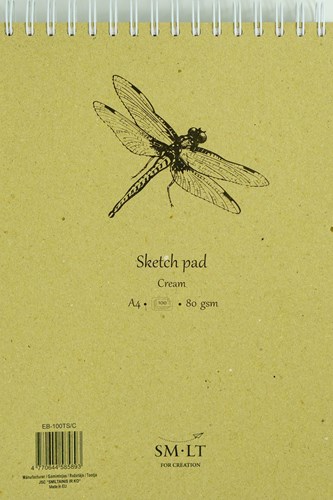 SMLT Skizzenbuch Ringbuch A4 Creme 100 Blatt 80gr Papier Zeichnen