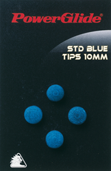 PowerGlide Queue Spitzen Standard 10mm blau Leder Snooker Pool