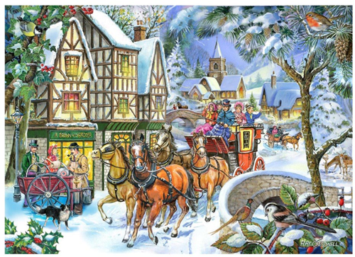 House of Puzzles Puzzle Snow Coach 500 XL Teile Karton