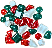 Colourful Mosaics Mosaikglas Weihnachts-Glitter-Mix 100g Dekoration