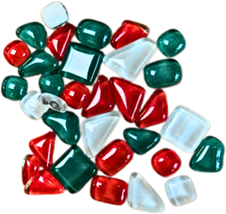 Colourful Mosaics Mosaikglas Weihnachts-Glitter-Mix 100g Dekoration