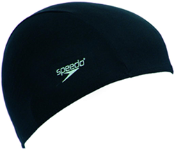 Speedo Badekappe Polyester Junior Schwarz - Komfortable Schwimmkappe