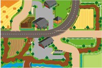 Spielteppich Bauernhof XXL 100x150cm - Bauernhof Spielmatte für Kinder-2