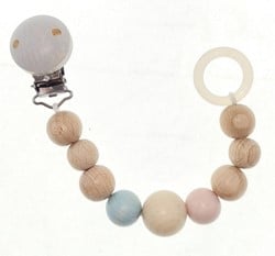 Hess Schnullerkette Babyzubehör Multicolor Natur Pastell