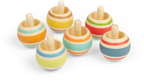 BigJigs Holz Kreisel buntes Spielzeug für Kinder