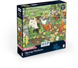 House of Puzzles Puzzle 500 XL Teile Frühlingshühner Tiere