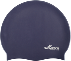 SwimTech Silikon Badehaube - Marineblau - Komfortabel und langlebig