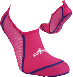 SwimTech Schwimmsocken pink - atmungsaktive Pool Socken mit Grip