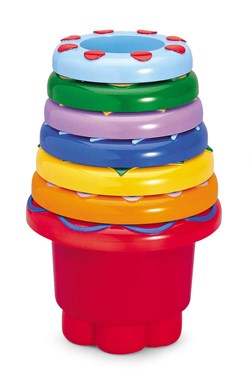 Tolo Regenbogen Stapelbecher Spielzeug - 7-teiliges buntes Stapelset