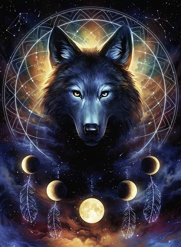Ravensburger Leuchtender Wolf - 500 Teile